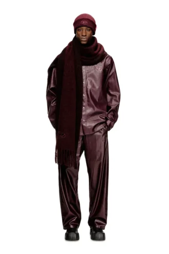 fr-p-arten Bordo renkli logolu pantolon