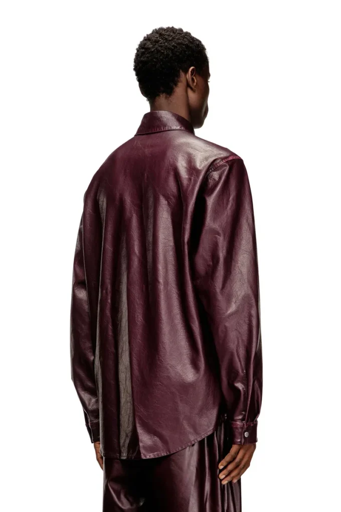 fr-s-simply Bordo renkli logolu gömlek