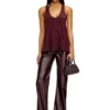fr-t-ipsya Oval D detaylı bordo tank top