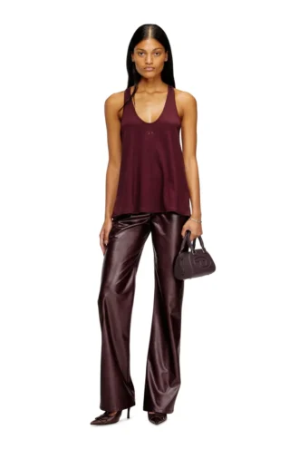 fr-t-ipsya Oval D detaylı bordo tank top