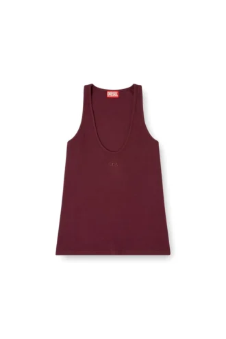 fr-t-ipsya Oval D detaylı bordo tank top