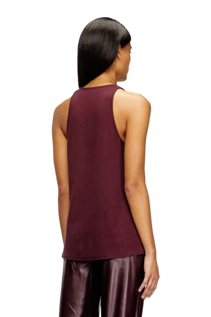 fr-t-ipsya Oval D detaylı bordo tank top