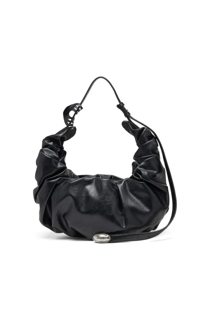 grab-d hobo l Grab-D L-Parlak PU’dan üretilmiş büyük boy buruşuk hobo çanta