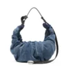grab-d hobo l Grab-D-Large işlenmiş denimden üretilmiş buruşuk hobo çanta