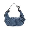 grab-d hobo l Grab-D-Large işlenmiş denimden üretilmiş buruşuk hobo çanta