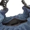 grab-d hobo l Grab-D-Large işlenmiş denimden üretilmiş buruşuk hobo çanta