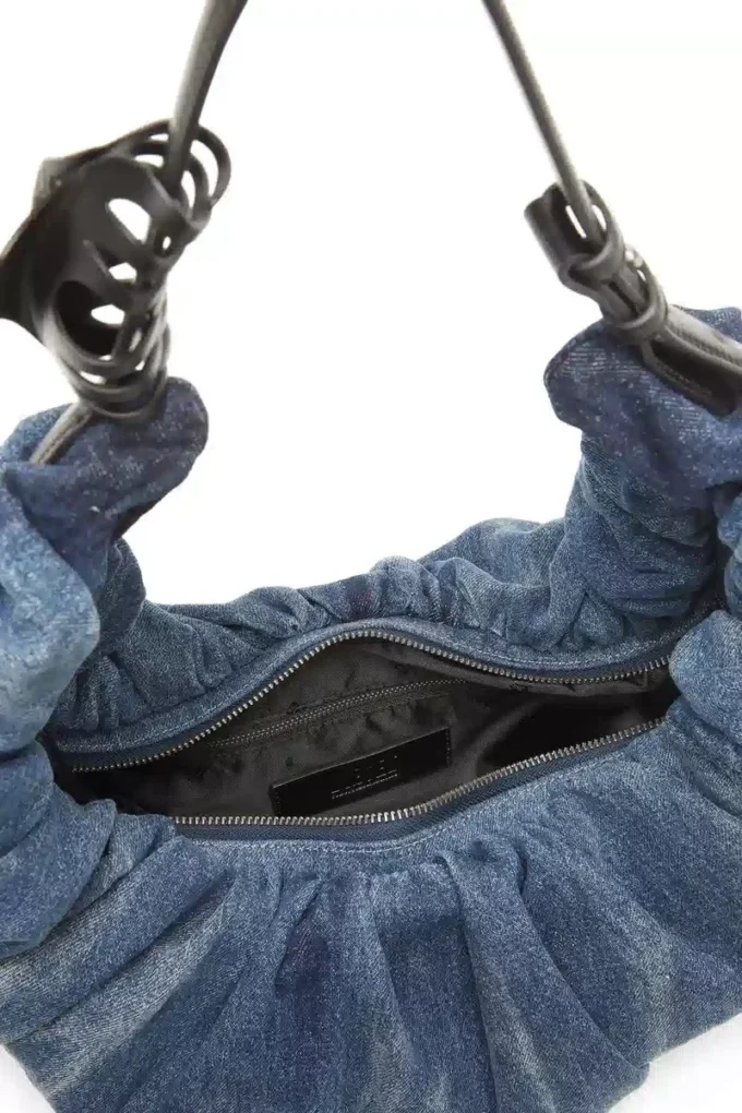 grab-d hobo l Grab-D-Large işlenmiş denimden üretilmiş buruşuk hobo çanta