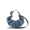 grab-d hobo s Grab-D-Small scrunched hobo çanta, işlenmiş denim