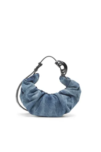 grab-d hobo s Grab-D-Small scrunched hobo çanta, işlenmiş denim