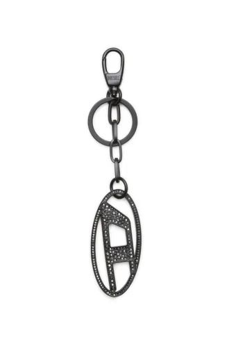 holy-c Metal Oval D anahtarlık, kristallerle süslenmiş