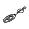 holy-c Metal Oval D anahtarlık, kristallerle süslenmiş