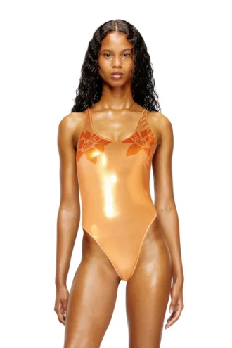ivo_nny_swimsuit Lotus desenli metalik mayo