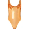 ivo_nny_swimsuit Lotus desenli metalik mayo
