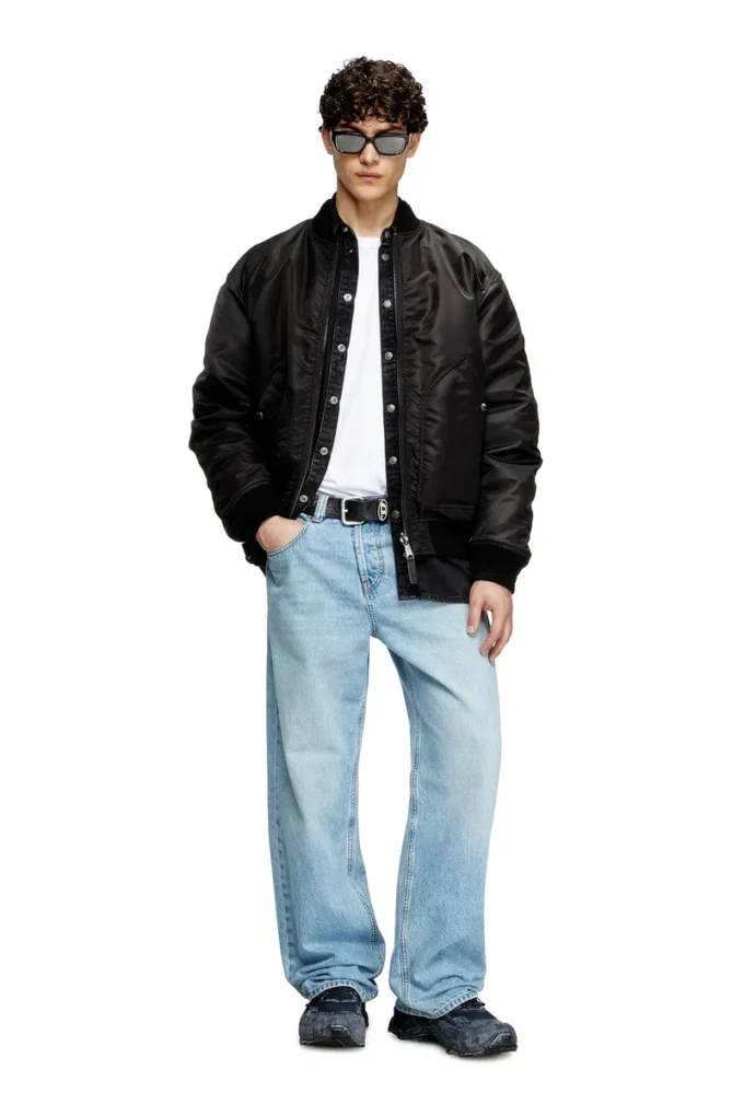 j-held Oval D detaylı, yastıklı naylon bomber ceket