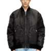 j-held Oval D detaylı, yastıklı naylon bomber ceket