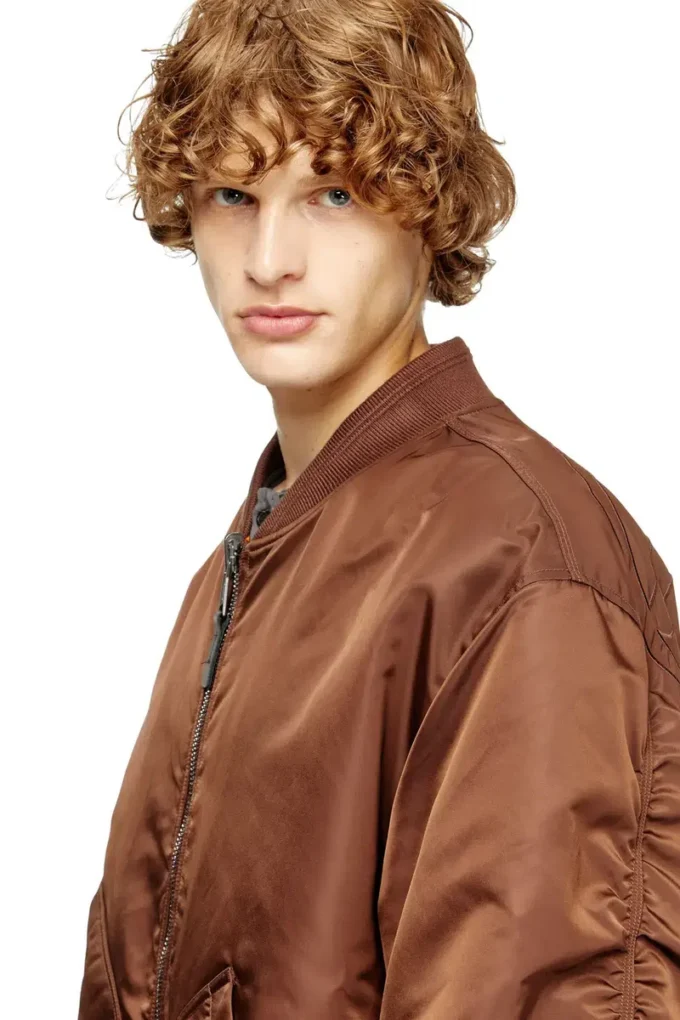 j-held Oval D detaylı, yastıklı naylon bomber ceket