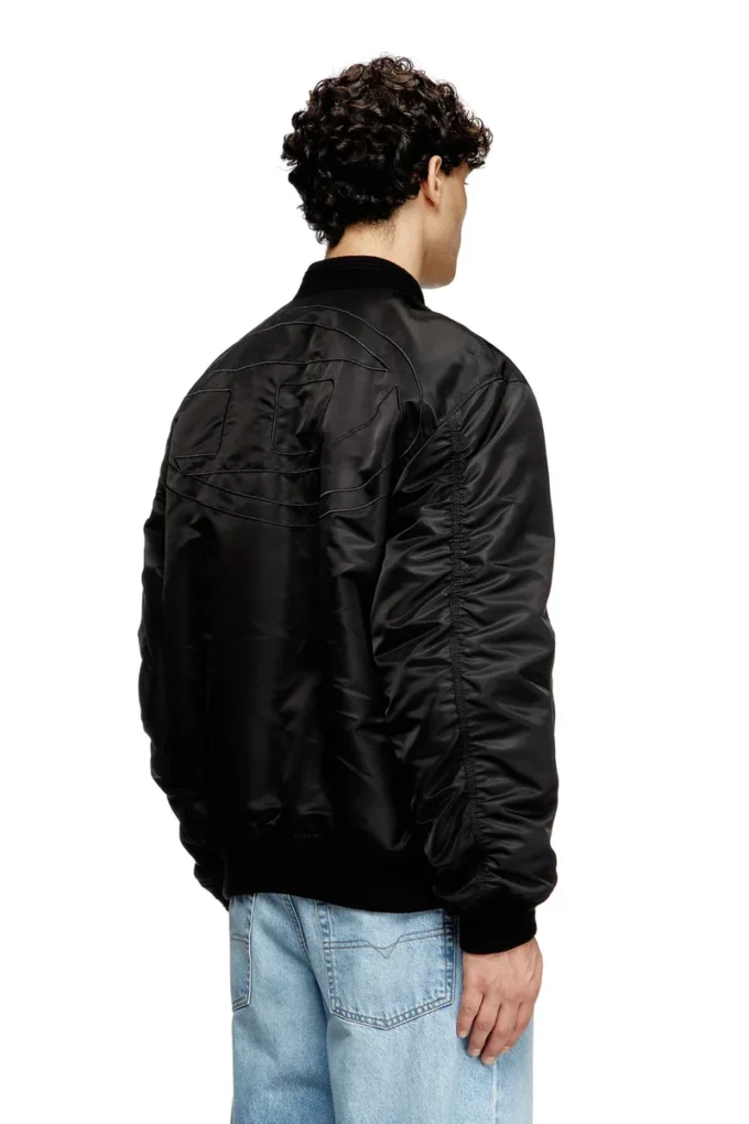 j-held Oval D detaylı, yastıklı naylon bomber ceket