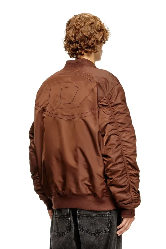 j-held Oval D detaylı, yastıklı naylon bomber ceket