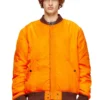 j-held Oval D detaylı, yastıklı naylon bomber ceket