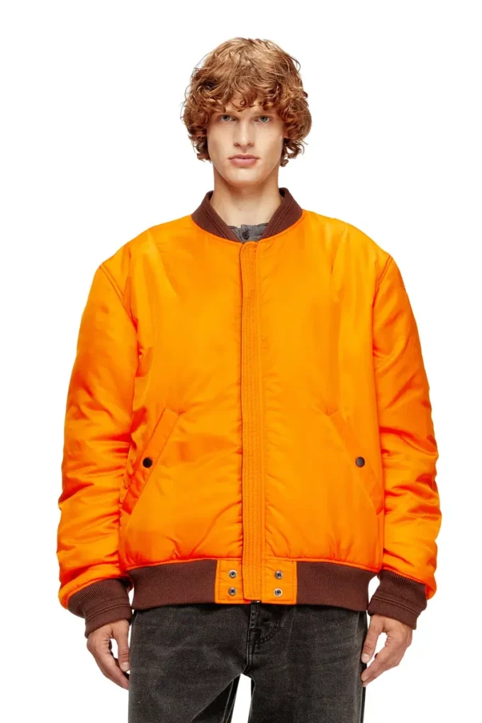 j-held Oval D detaylı, yastıklı naylon bomber ceket