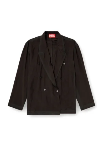 j-keysery Kırışık kabuklu çift düğmeli blazer