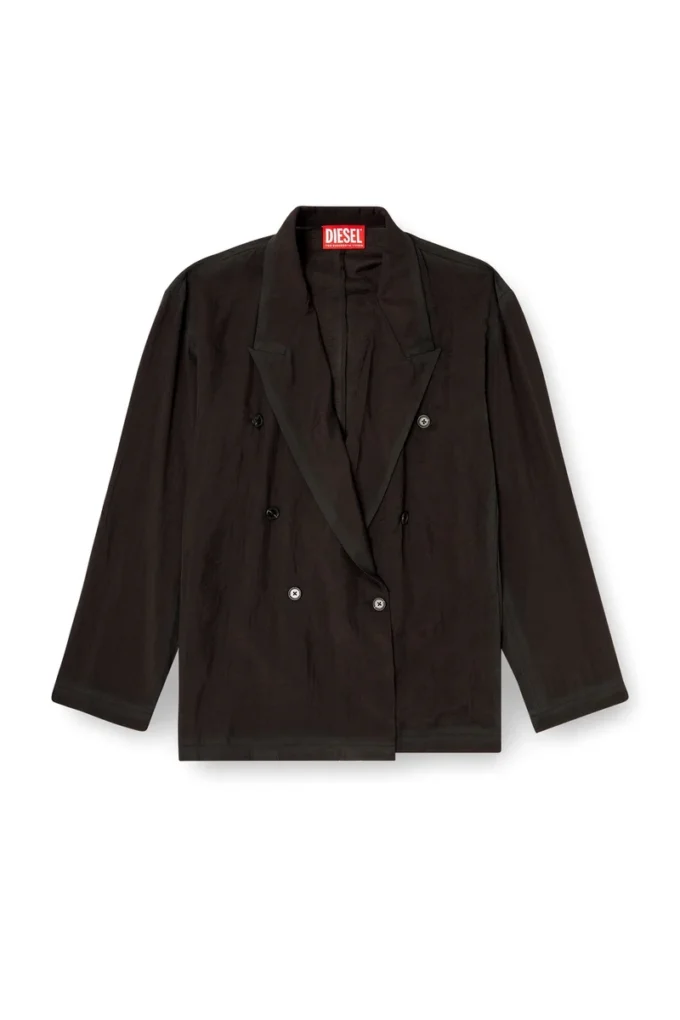 j-keysery Kırışık kabuklu çift düğmeli blazer