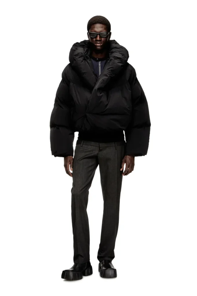 j-scotts-padded-a Streç naylon sargılı puffer ceket