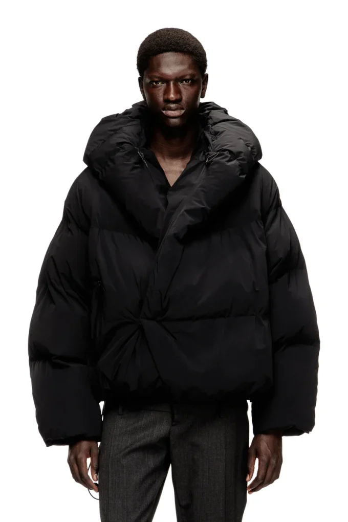 j-scotts-padded-a Streç naylon sargılı puffer ceket
