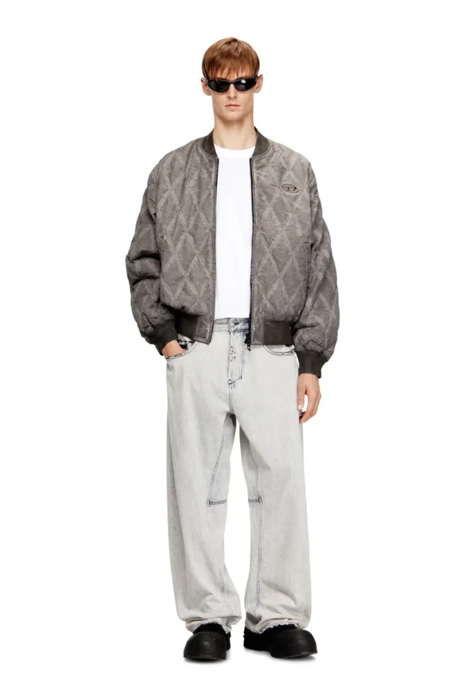 j-type-treat Yastıklı argyle kapitone bomber ceket
