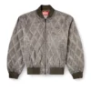 j-type-treat Yastıklı argyle kapitone bomber ceket