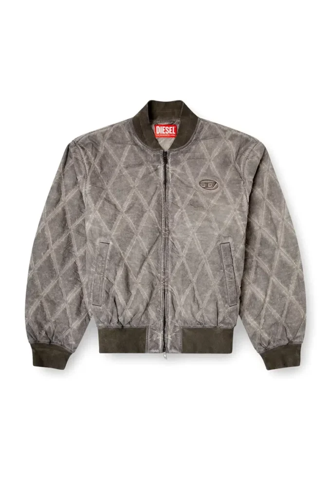 j-type-treat Yastıklı argyle kapitone bomber ceket
