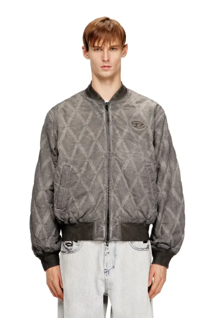 j-type-treat Yastıklı argyle kapitone bomber ceket