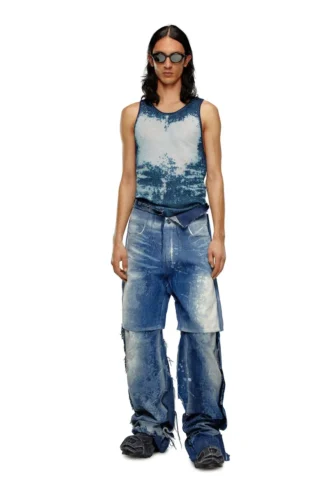 k-bossino Devoré metalik örgü tank top