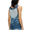 k-bossino Devoré metalik örgü tank top