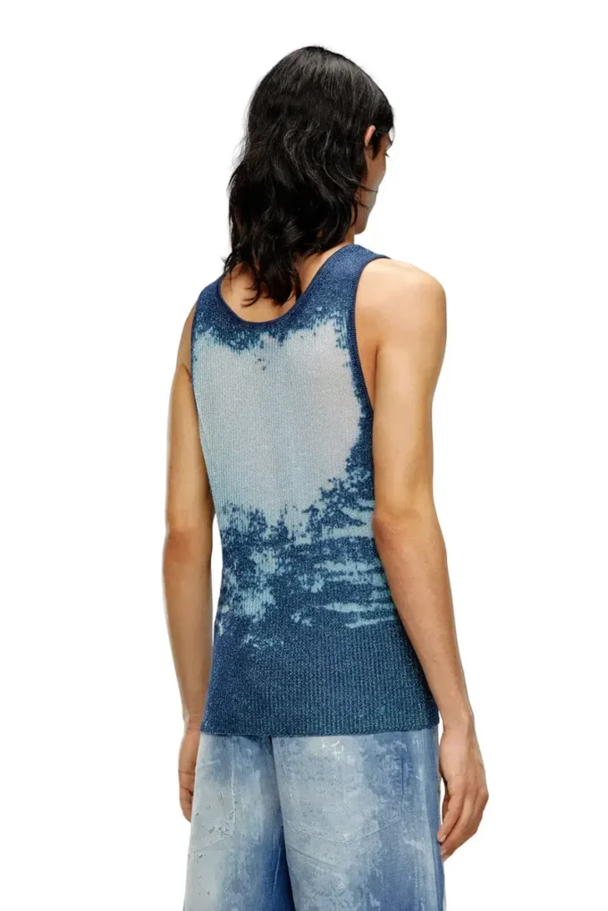 k-bossino Devoré metalik örgü tank top