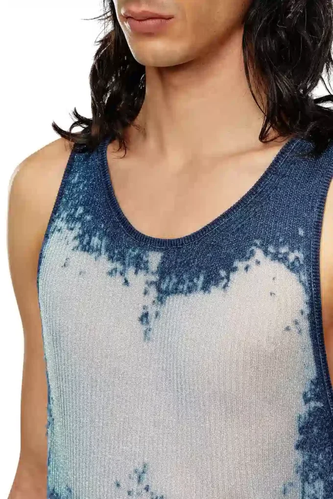 k-bossino Devoré metalik örgü tank top