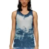k-bossino Devoré metalik örgü tank top