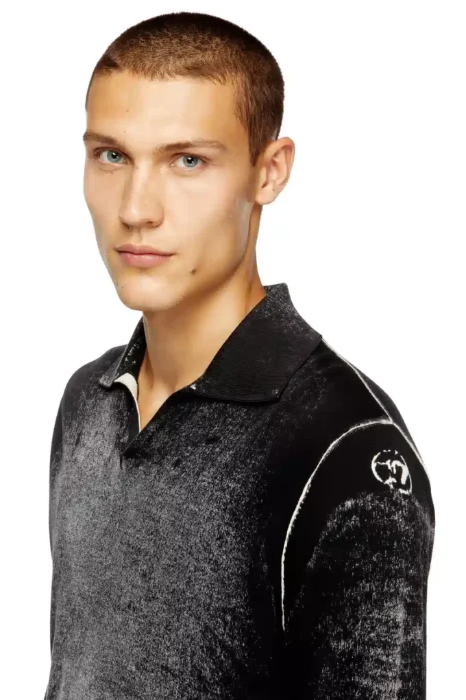 k-lorenzo Ters baskı polo kazak
