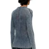 k-redros Denim iplikten örülmüş file kazak