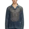 k-squared Denim iplikten açık örgü polo kazak k-squared Denim iplikten açık örgü polo kazak