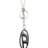 kafes katmanı Metal ve reçine Oval D anahtarlık