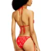 kate-d-core Grafik desenli bikini üstü