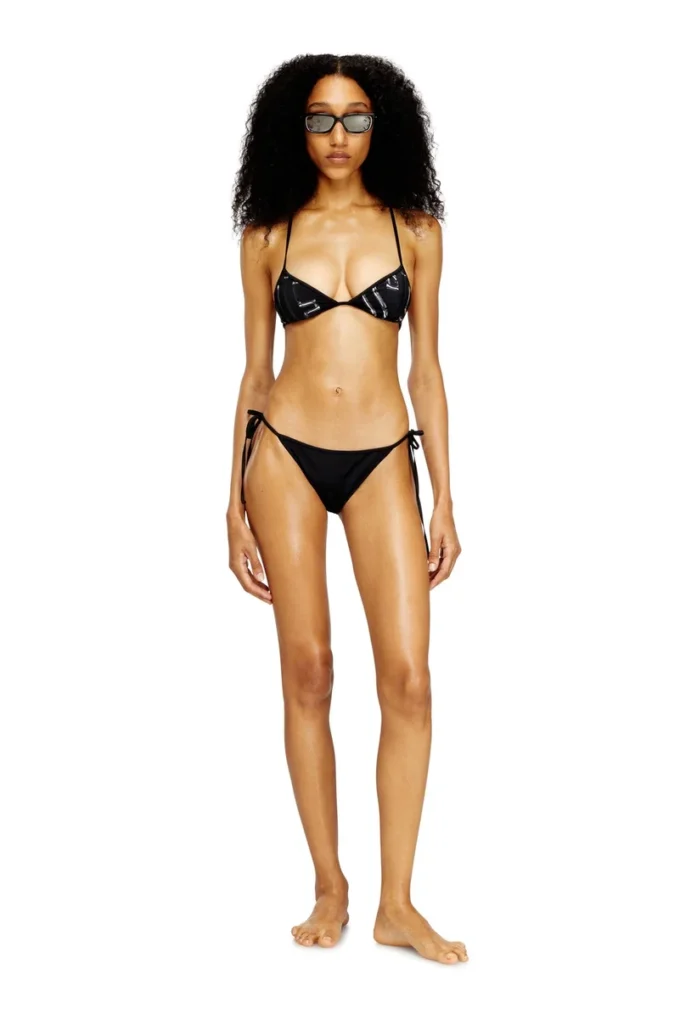 kate-d-core Grafik desenli bikini üstü