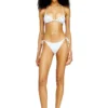 kate-d-core Houndstooth grafik desenli bikini üstü