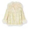 l-aconic Patent shearling ceket