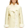l-aconic Patent shearling ceket