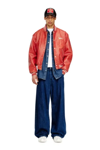 l-difordi-20th Diesel logolu deri bomber ceket