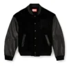 l-nyman Pamuk ve deri varsity bomber ceket