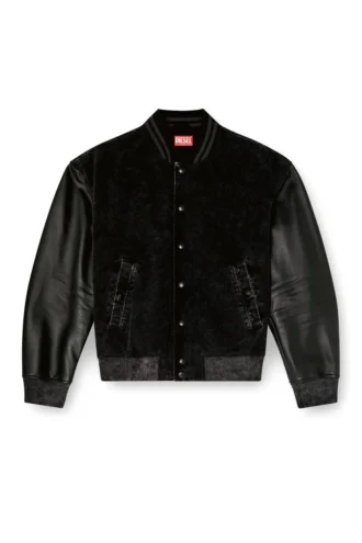 l-nyn Denim ve deri bomber ceket