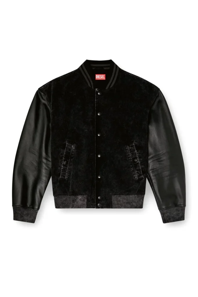 l-nyn Denim ve deri bomber ceket